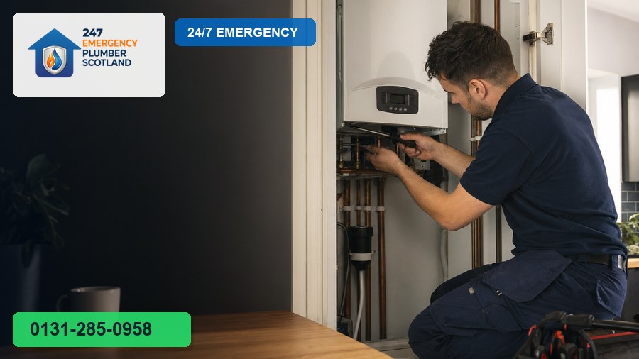 Example plumbing work by 24/7 Emergency Plumbing Scotland: boiler 02