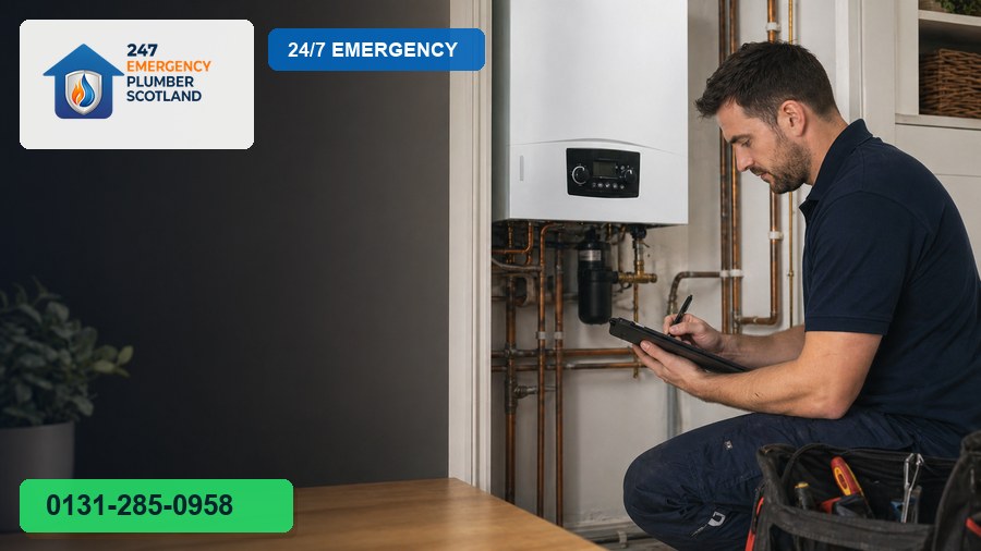 Example plumbing work by 24/7 Emergency Plumbing Scotland: boiler 05