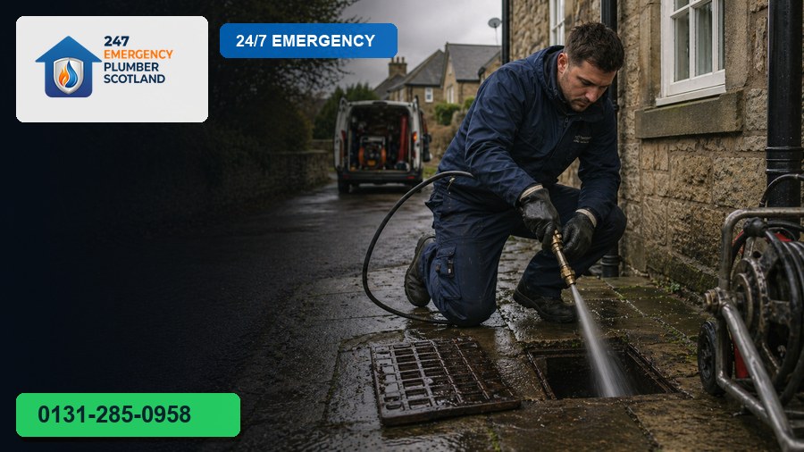 Example plumbing work by 24/7 Emergency Plumbing Scotland: drain 02